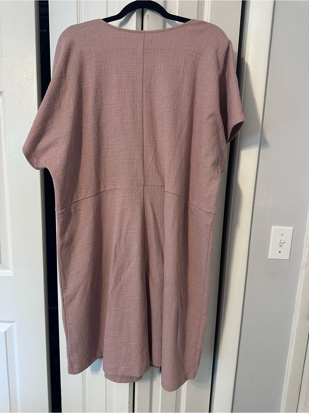 Madewell mauve faux wrap dress V-neck - Picture 2 of 5